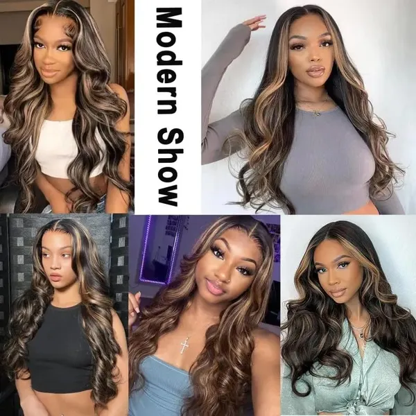 Brown_With_Golden_Lace_Front_Hair_Wig_With_Middle_Part_Design_28_Inch_Long_Wavy_Synthetic_Fiber_Mix_Hair_Wig_Natural-Looking_Soft_Texture_That_Feels_Like_Real_Hair_For_Women
