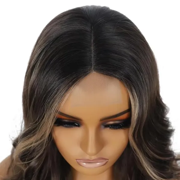 Brown_With_Golden_Lace_Front_Hair_Wig_With_Middle_Part_Design_28_Inch_Long_Wavy_Synthetic_Fiber_Mix_Hair_Wig_Natural-Looking_Soft_Texture_That_Feels_Like_Real_Hair_For_Women