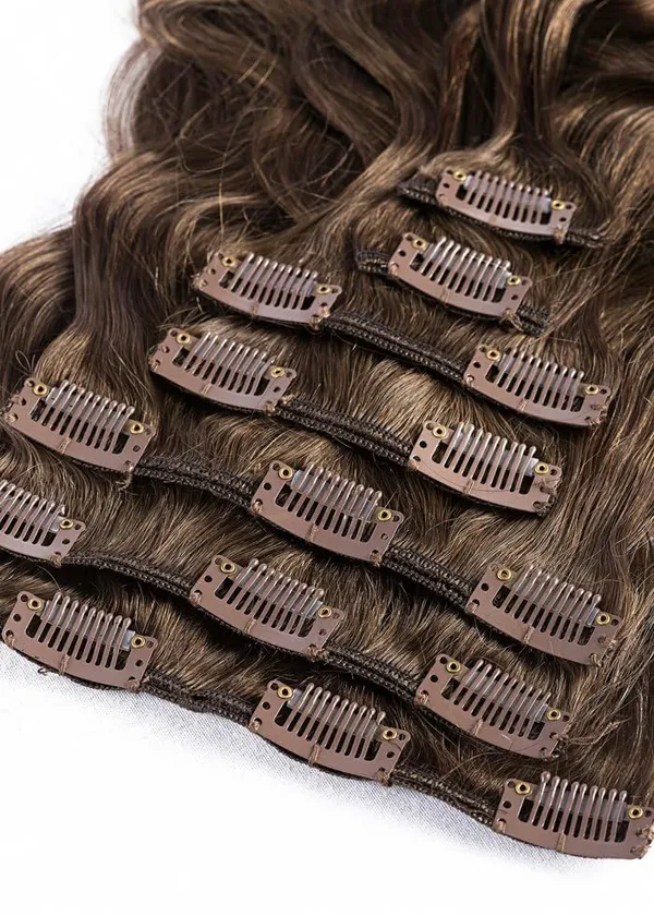 Light_Brown_Hair_Clips_12_Pcs_Snap_(Light_3.2_Cm_(9_Teeth))_For_Women