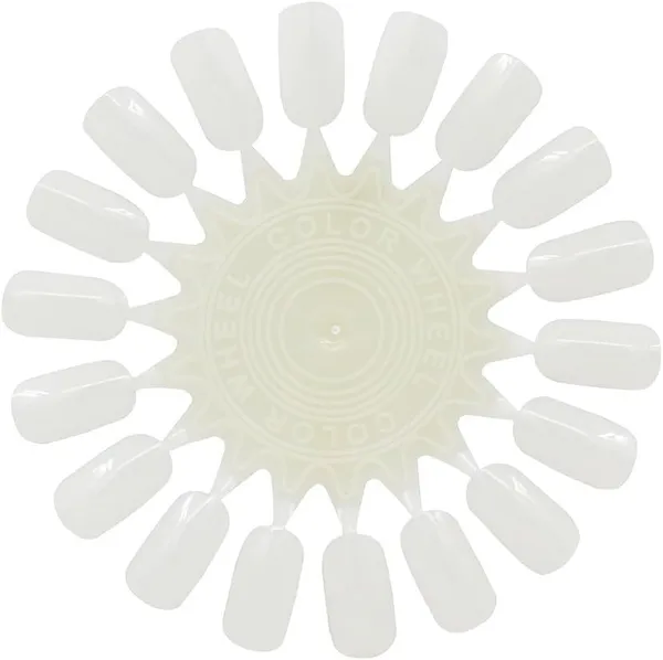 White_Round_Nailartcard_Plain_False_Nails_Round_Nail_Art_Palette_18-Tip_Display_Wheel_For_Acrylic_&_Gel_Polish_Practice_Re-Usable_Chart_Manicure_Design_Board_Professional_Diy_Nail-Art_Training_Tool_(1_Piece_Pack_Of_10)_For_Women