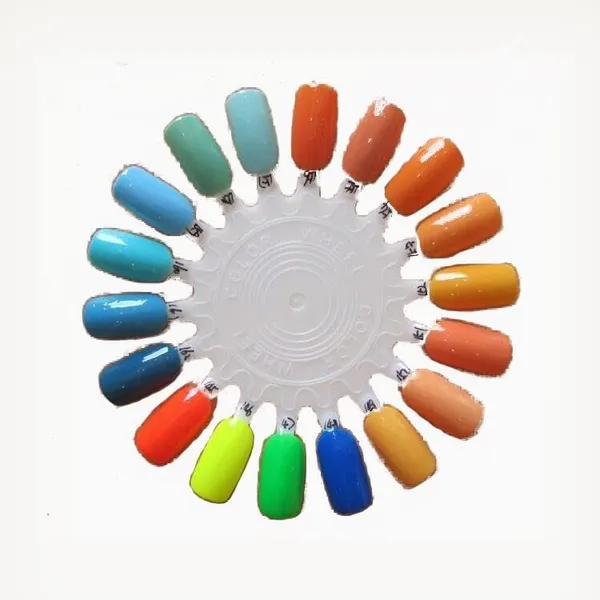 White_Round_Nailartcard_Plain_False_Nails_Round_Nail_Art_Palette_18-Tip_Display_Wheel_For_Acrylic_&_Gel_Polish_Practice_Re-Usable_Chart_Manicure_Design_Board_Professional_Diy_Nail-Art_Training_Tool_(1_Piece_Pack_Of_10)_For_Women