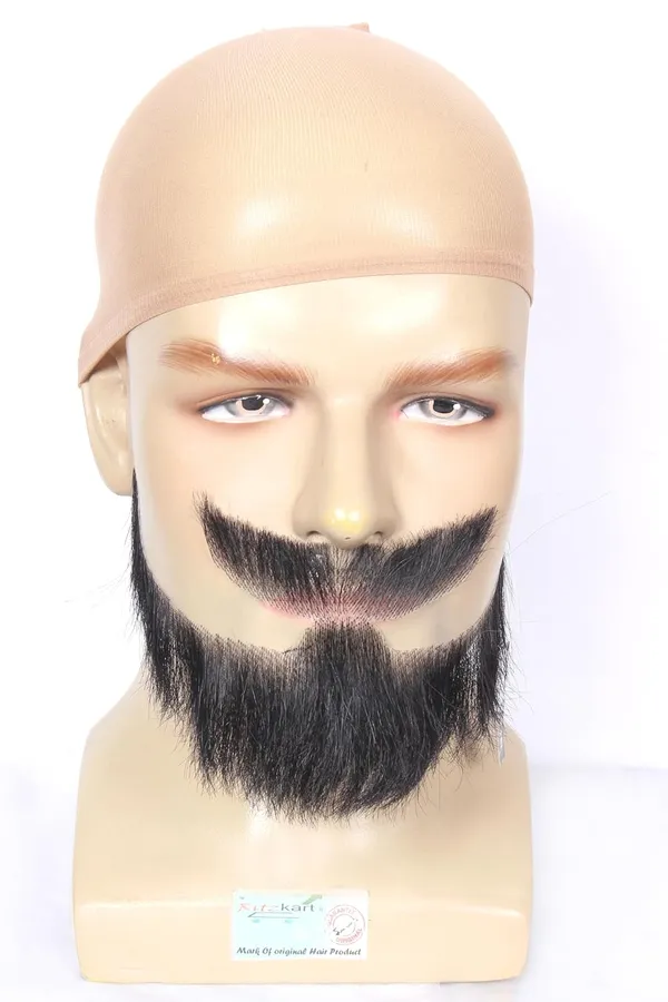 Black_Full_Hand-Tied_Human_Hair_False_Beard_For_Men