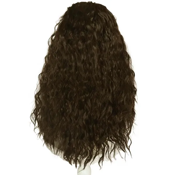 Brown_Wig_25_Inch_Fluffy_Synthetic_Hair_Wig_With_Attached_Flower_For_Women