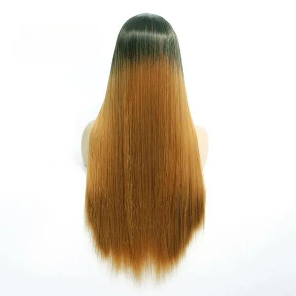 Golden_And_Black_Hair_Wig_Soft_Synthetic_Fiber_28_Inch_Long_Straight_Ombre_Hair_Wig_For_Real_Look_2_Tone_Centre_Part_Full_Head_Wig_With_23_Cm_Adjustable_Cap_No_Tape_No_Glue_Comfortable_For_Special_Occasions_For_Women