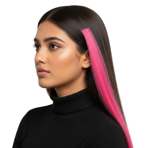 Pink_Clip_On_Human_Hair_Streaks_For_18-22_Inch_Straight_Highlight_Hair_Extensions_Easy_To_Attach_&_Remove_Temporary_Hair_Dye_Alternative_Stylish_Hair_Streaks_(20_Inch_)_For_Women