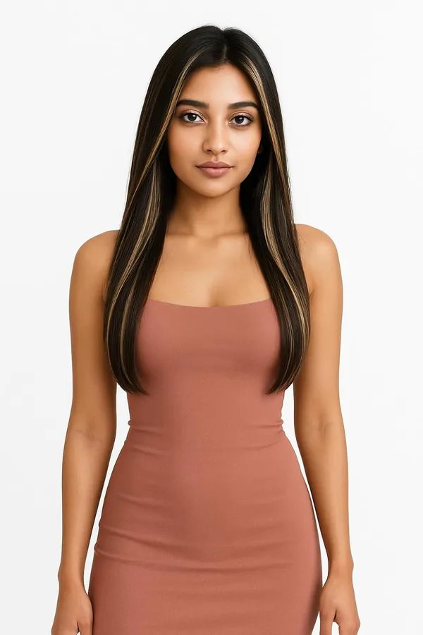 Blond_Clip_On_Human_Hair_Streaks_For_18-22_Inch_Straight_Highlight_Hair_Extensions_Easy_To_Attach_&_Remove_Temporary_Hair_Dye_Alternative_Stylish_Hair_Streaks_(20_Inch_)_For_Women