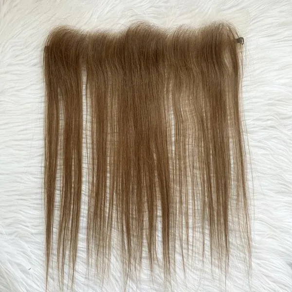Light_Brown_Front_Hairline_Topper_With_Hd_Transparent_Lace_Frontal_20_Inch_Human_Hair_Forehead_Coverage_Topper_For_No_Clips_Invisible_Wire_Natural_Hair_Patch_(Light_13X2)_For_Women