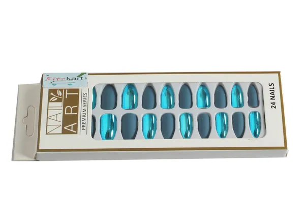 Green_Fake_Nails_false_Nails_Stick_On_Extension_Kit_Press_On_Nails_Nail_Art_Kit_Korean_Style_For_Women_(Set_Of_24_Pcs)