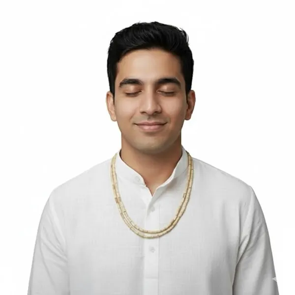 Gold_Double_Strand_Pure_Tulsi_Mala_Natural_Kanthi_Authentic_Wood_Bead_For_Spiritual_Wellbeing_Positive_Energy_Focus_&_Clarity_2_Round_Tulsi_Beads_Mala_For_Women