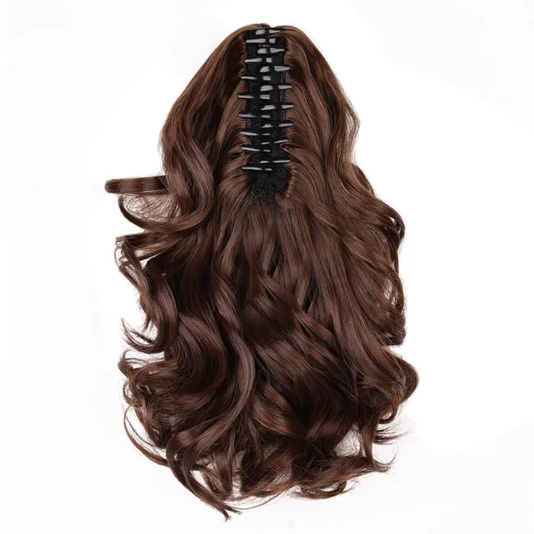 Brown_Claw_Hair_Extension_12_Inch_Short_Synthetic_Wavy_Ponytail_Hair_Extension_For_Curly_Hair_Ponytail_With_Secure_Clip_Claw_Natural-Looking_Long_Hairpiece_For_Easy_Styling_For_Women