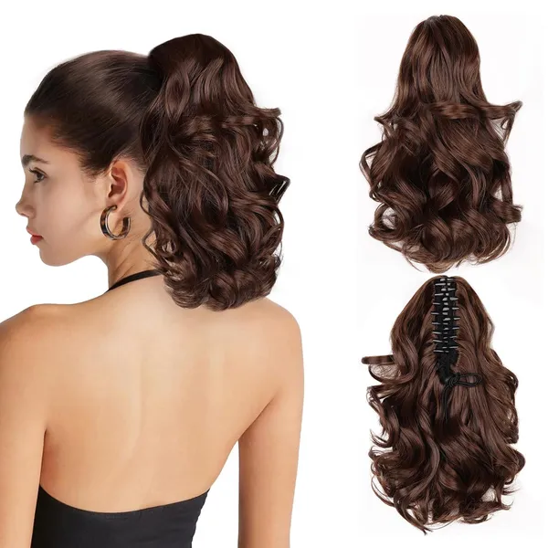 Brown_Claw_Hair_Extension_12_Inch_Short_Synthetic_Wavy_Ponytail_Hair_Extension_For_Curly_Hair_Ponytail_With_Secure_Clip_Claw_Natural-Looking_Long_Hairpiece_For_Easy_Styling_For_Women