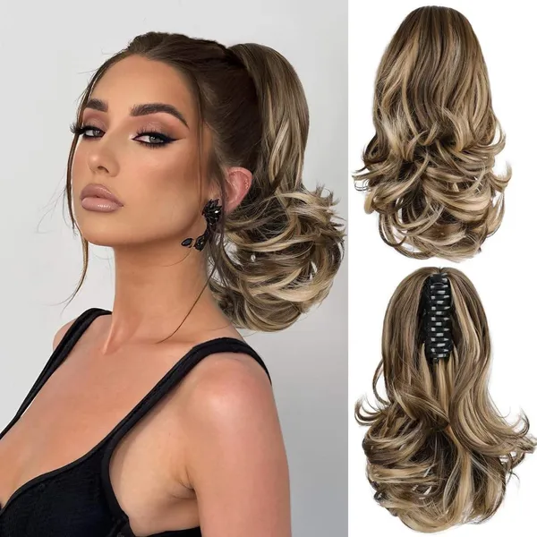 Brown_Claw_Hair_Extension_12_Inch_Short_Synthetic_Wavy_Ponytail_Hair_Extension_For_Curly_Hair_Ponytail_With_Secure_Clip_Claw_Natural-Looking_Long_Hairpiece_For_Easy_Styling_(12H24)_For_Women