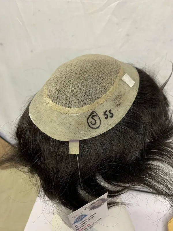 Black_Hair_Patch_Double_Layer_Mirage_100%_Remy_Human_Hair_Toupee_Natural_Match_Ready-To-Wear_(Old_Stock_Clearance_Same_Product_Guaranteed)_(Mirage9X6)_For_Women