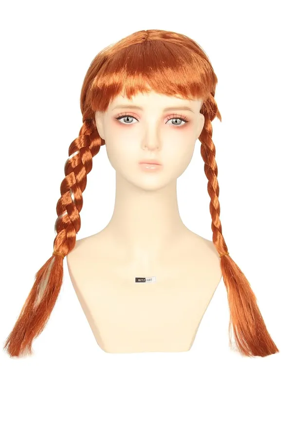Copper_Golden_With_White_Highlight_Wig_Copper_Golden_With_White_Highlight_Synthetic_18_Inch_Cap_14X16_Inch_Full_Head_Hair_Wig_For_Girl_Party_For_2_Choti_Braid_For_Kid_Little_Baby_Wig_For_Women