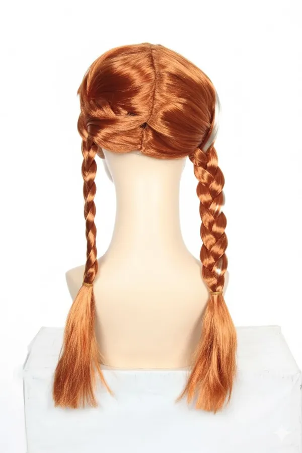 Copper_Golden_With_White_Highlight_Wig_Copper_Golden_With_White_Highlight_Synthetic_18_Inch_Cap_14X16_Inch_Full_Head_Hair_Wig_For_Girl_Party_For_2_Choti_Braid_For_Kid_Little_Baby_Wig_For_Women