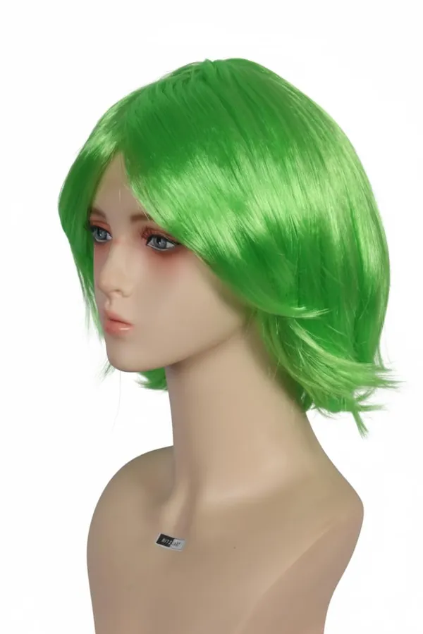 Green_Wig_12_Inch_Short_Straight_Synthetic_Hair_Parrot_Green_Shiny_Fancy_Dress_Wig_For_Children_Easy_Wear_&_Remove_Soft_Hair_Wig_With_2022_Inch_Adjustable_Cap_For_Women