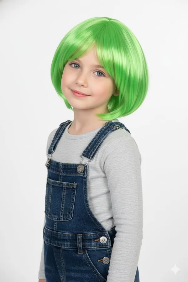 Green_Wig_12_Inch_Short_Straight_Synthetic_Hair_Parrot_Green_Shiny_Fancy_Dress_Wig_For_Children_Easy_Wear_&_Remove_Soft_Hair_Wig_With_2022_Inch_Adjustable_Cap_For_Women