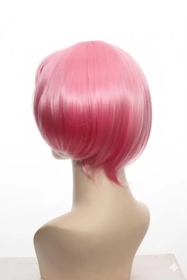 Pink_Wig_Straight_Synthetic_Hair_Short_10_Inch_Fancy_Shiny_Full_Head_Wig_Easy_To_Wear_&_Remove_Party_Wig_Cap_1618_Inch_For_Women