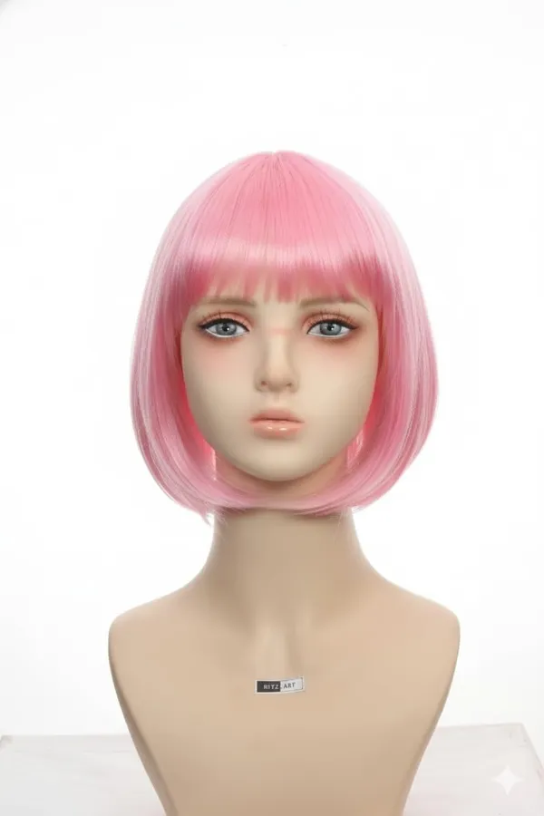 Pink_Wig_Straight_Synthetic_Hair_Short_10_Inch_Fancy_Shiny_Full_Head_Wig_Easy_To_Wear_&_Remove_Party_Wig_Cap_1618_Inch_For_Women