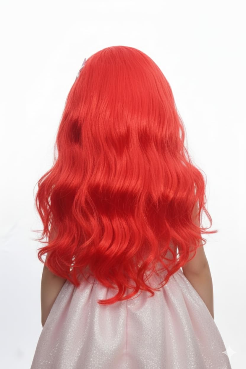 Red_Wig_18_Inch_Shiny_Synthetic_Wavy_Hair_Wig_With_Star_Sticker_Cap_1618_Inch_Hair_With_Center_Part_Design_Wigs_For_Kid_For_Women
