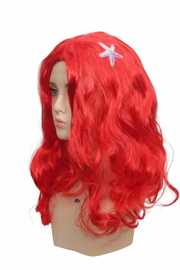 Red_Wig_18_Inch_Shiny_Synthetic_Wavy_Hair_Wig_With_Star_Sticker_Cap_1618_Inch_Hair_With_Center_Part_Design_Wigs_For_Kid_For_Women