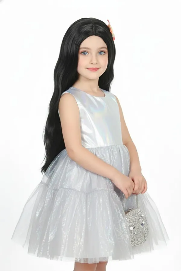 Black_Wig_24_Inch_Straight_Synthetic_Hair_With_Beautiful_Flower_Accessory_Centre_Part_Design_Shiny_Lightweight_Wig_Easy_To_Wear_&_Remove_Cap_1820_Inch_For_Women