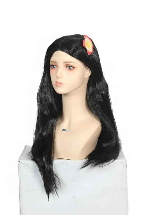 Black_Wig_24_Inch_Straight_Synthetic_Hair_With_Beautiful_Flower_Accessory_Centre_Part_Design_Shiny_Lightweight_Wig_Easy_To_Wear_&_Remove_Cap_1820_Inch_For_Women