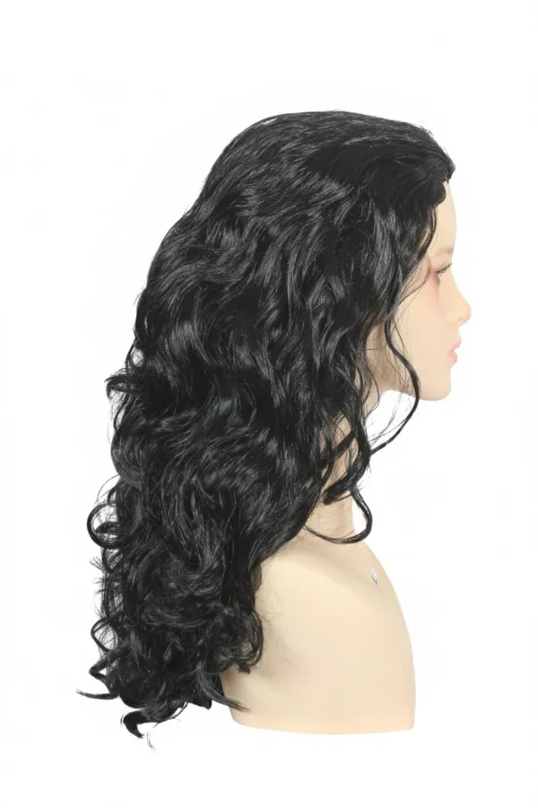Black_Wig_Fluffy_Synthetic_Hair_20_Inch_Long_Shiny_Wig_Adjustable_Cap_16_Inch_Easy_To_Wear_&_Remove_Perfect_For_Shoot_Functions_Fashion_Shows_&_Casual_Use_For_Women
