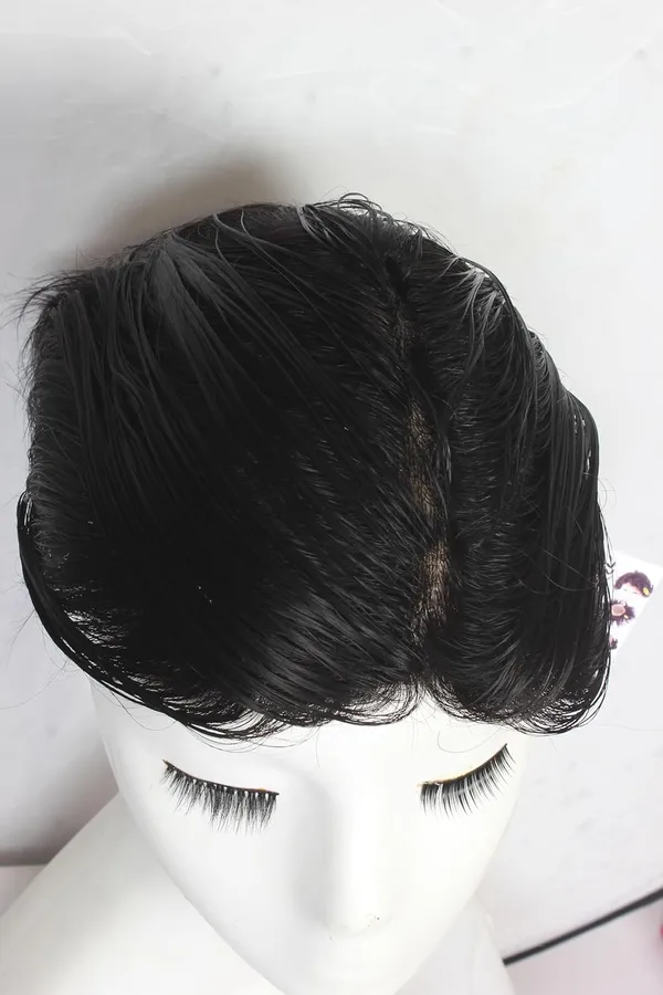 Black_Mirage_Double_Layer_Ultra_Thin_Natural_Skin_Base_Hair_Toupee_For_100%_Remy_Human_Hair_Extra_Protection_Base_Lightweight_Easy-Fit_Hair_Replacet_System_Use_With_Tape_Glue_Or_Clips_(8/6_Inch)_For_Women