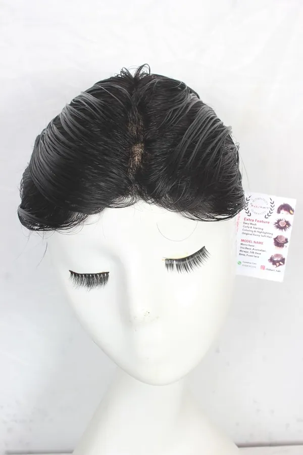Black_Mirage_Double_Layer_Ultra_Thin_Natural_Skin_Base_Hair_Toupee_For_100%_Remy_Human_Hair_Extra_Protection_Base_Lightweight_Easy-Fit_Hair_Replacet_System_Use_With_Tape_Glue_Or_Clips_(8/6_Inch)_For_Women