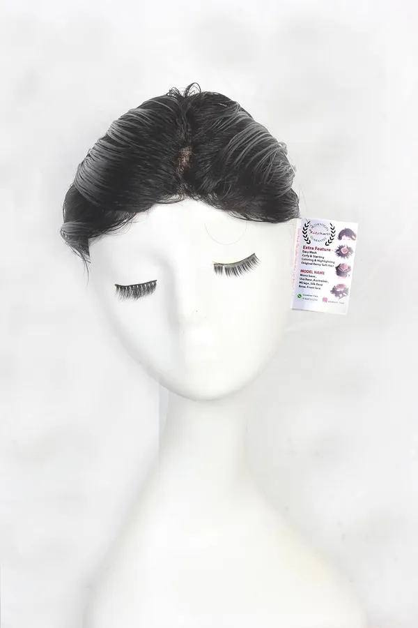 Black_Mirage_Double_Layer_Ultra_Thin_Natural_Skin_Base_Hair_Toupee_For_100%_Remy_Human_Hair_Extra_Protection_Base_Lightweight_Easy-Fit_Hair_Replacet_System_Use_With_Tape_Glue_Or_Clips_(8/6_Inch)_For_Women