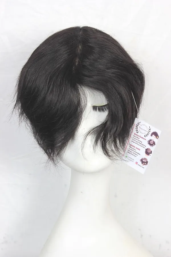 Black_Mirage_Double_Layer_Ultra_Thin_Natural_Skin_Base_Hair_Toupee_For_100%_Remy_Human_Hair_Extra_Protection_Base_Lightweight_Easy-Fit_Hair_Replacet_System_Use_With_Tape_Glue_Or_Clips_(8/6_Inch)_For_Women