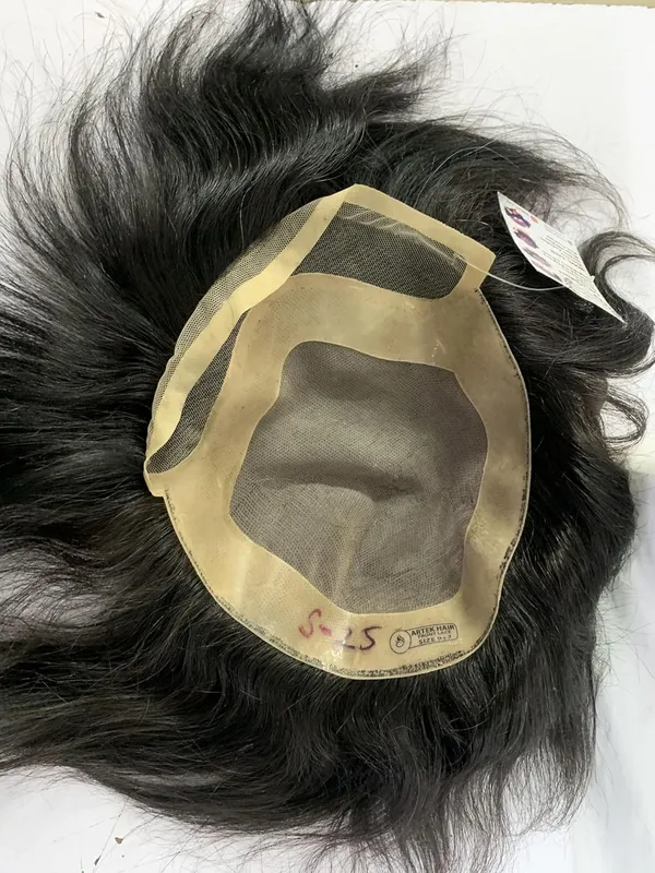 White_Hair_Patch_Front_Lace_Mono_Base_100%_Remy_Human_Hair_Toupee_Natural_Match_Ready-To-Wear_(Old_Stock_Clearance_Same_Product_Guaranteed)_(9X7/S-25)_For_Women
