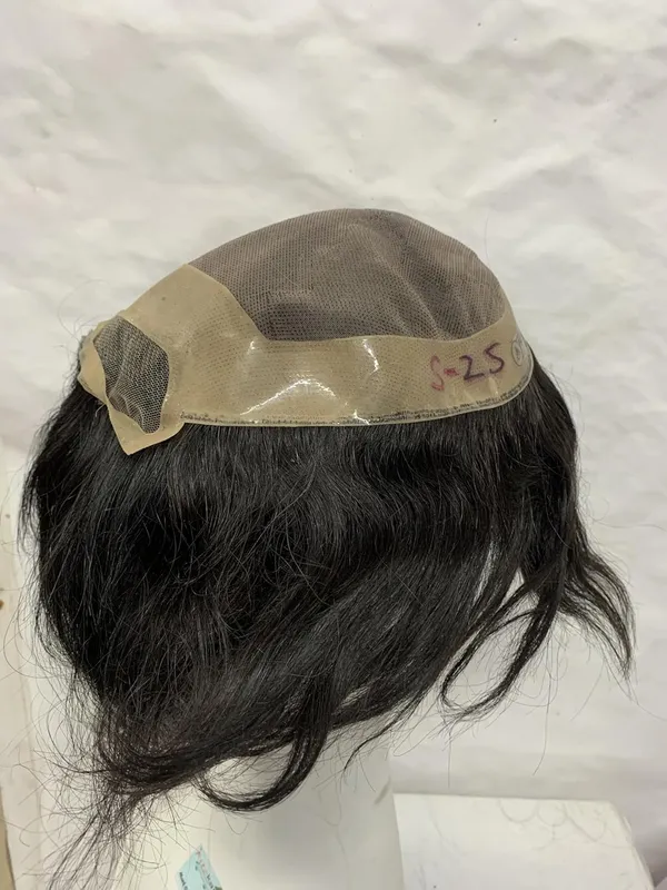 White_Hair_Patch_Front_Lace_Mono_Base_100%_Remy_Human_Hair_Toupee_Natural_Match_Ready-To-Wear_(Old_Stock_Clearance_Same_Product_Guaranteed)_(9X7/S-25)_For_Women