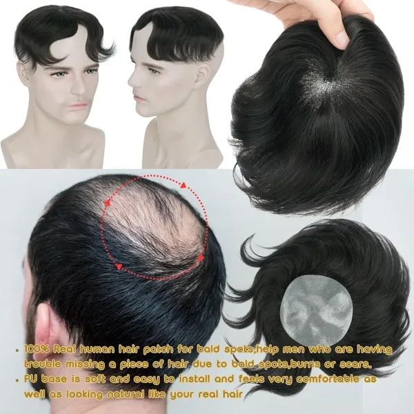 Black_Pu_Skin_Bald_Spot_Hair_Patch_3.2_Inch_(8_Cm)_Base_With_6_Inch_Natural_Straight_Hair_Remy_Human_Hair_Frontal_Topper_&_Cover-Up_Hairpiece_For_Women