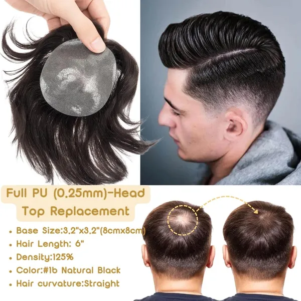 Black_Pu_Skin_Bald_Spot_Hair_Patch_3.2_Inch_(8_Cm)_Base_With_6_Inch_Natural_Straight_Hair_Remy_Human_Hair_Frontal_Topper_&_Cover-Up_Hairpiece_For_Women
