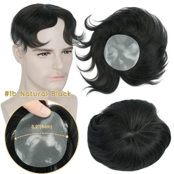 Black_Pu_Skin_Bald_Spot_Hair_Patch_3.2_Inch_(8_Cm)_Base_With_6_Inch_Natural_Straight_Hair_Remy_Human_Hair_Frontal_Topper_&_Cover-Up_Hairpiece_For_Women