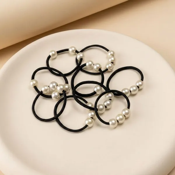 Black_Rubber_Bands_Soft_No-Damage_Elastic_Hair_Bands_&_Gentle_Ponytail_Holders_For_Thick_&_Thin_Hair_Stretchable_Tangle-Free_Hair_Ties_For_Daily_Use_Office_School_&_Gym_For_Women__(Set_of_10_Pcs)