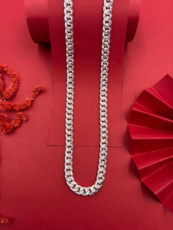 White_Brass_Real_Silver_Plated_Chain_For_Men_&_Women