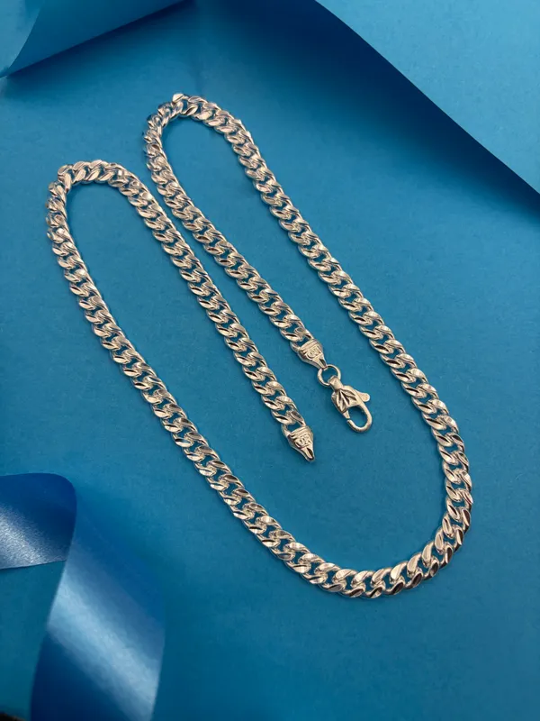 White_Brass_Real_Silver_Plated_Chain_For_Men_&_Women