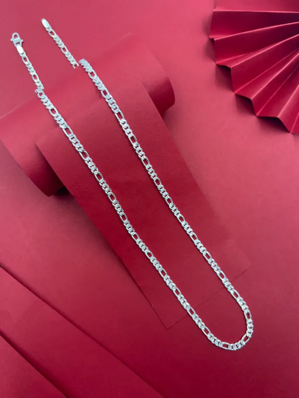 White_Brass_Real_Silver_Plated_Chain_For_Men_&_Women
