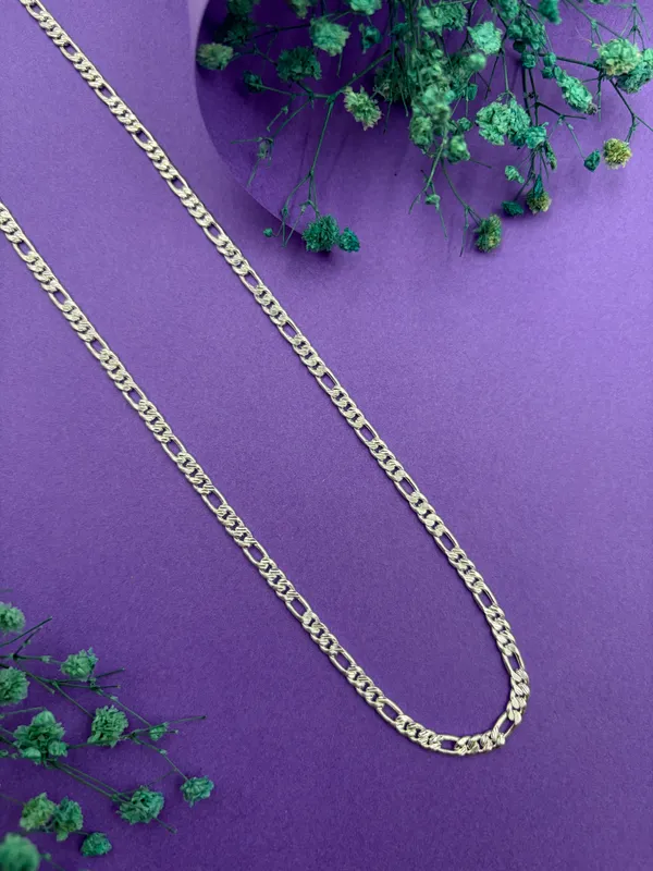 White_Brass_Real_Silver_Plated_Chain_For_Men_&_Women