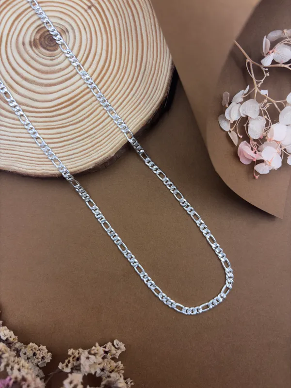 White_Brass_Real_Silver_Plated_Chain_For_Men_&_Women
