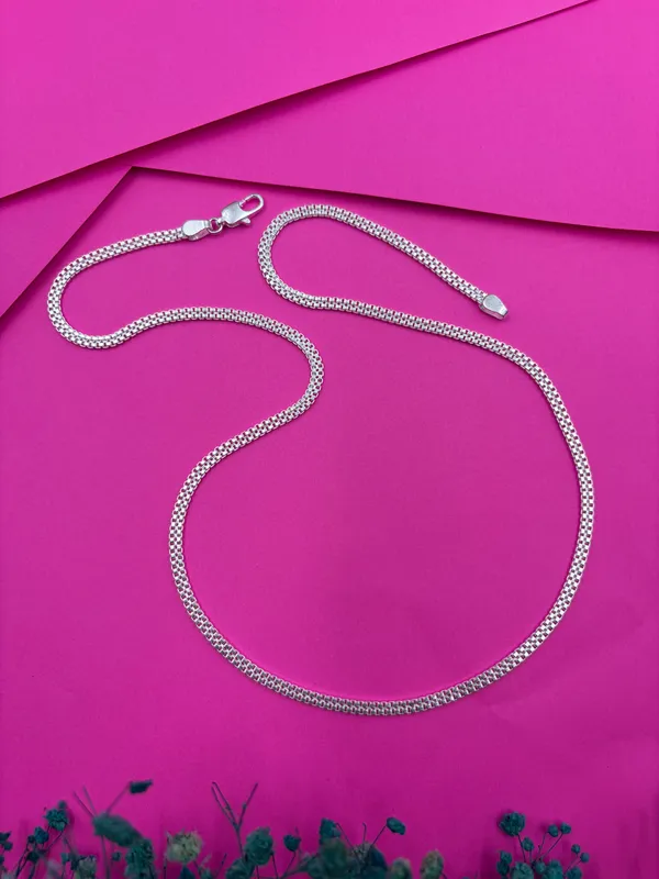White_Brass_Real_Silver_Plated_Chain_For_Men_&_Women