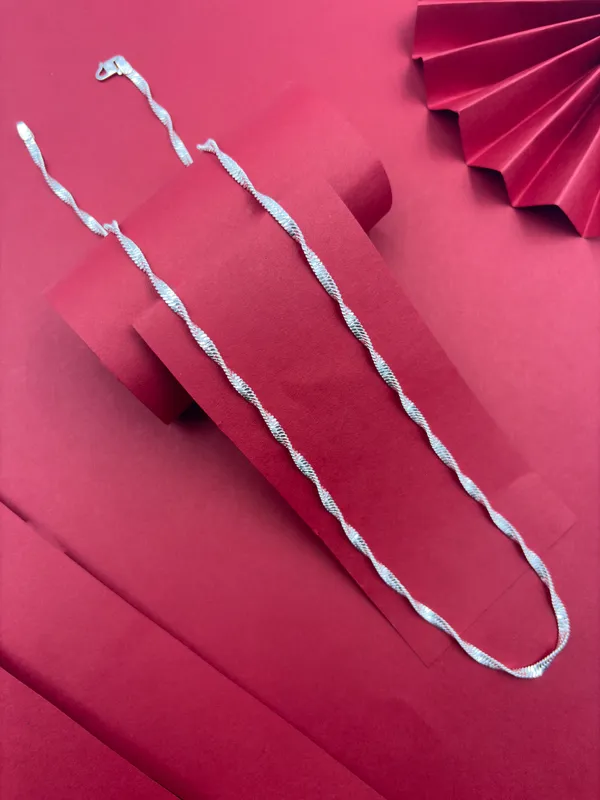 White_Brass_Real_Silver_Plated_Chain_For_Men_&_Women