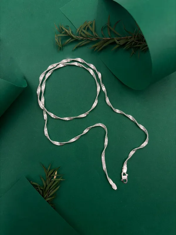White_Brass_Real_Silver_Plated_Chain_For_Men_&_Women