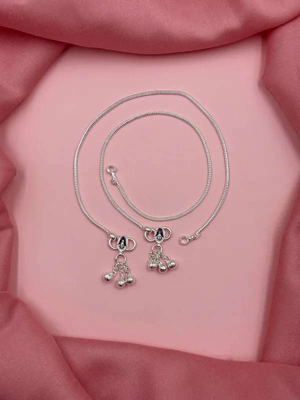 White_Brass_Real_Silver_Plated_Anklet_For_Women