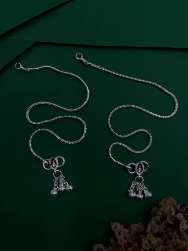 White_Brass_Real_Silver_Plated_Anklet_For_Women