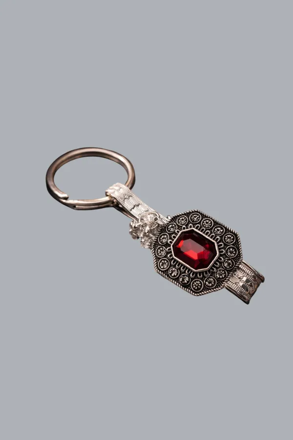 White_Brass_Real_Silver_Plated_Keychain_For_Women_(Pack_Of_2)