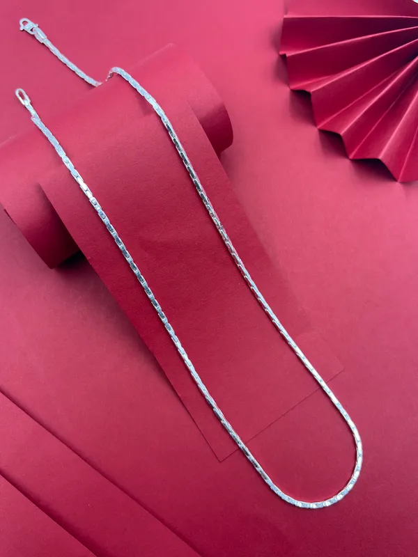 White_Brass_Real_Silver_Plated_Chain_For_Men_&_Women